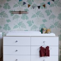 Commode Merlin Rhea 6 tiroirs - Blanc/Noyer